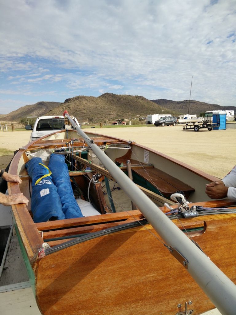 thistle-class-racing-parked-sailboat-row-staging-setup